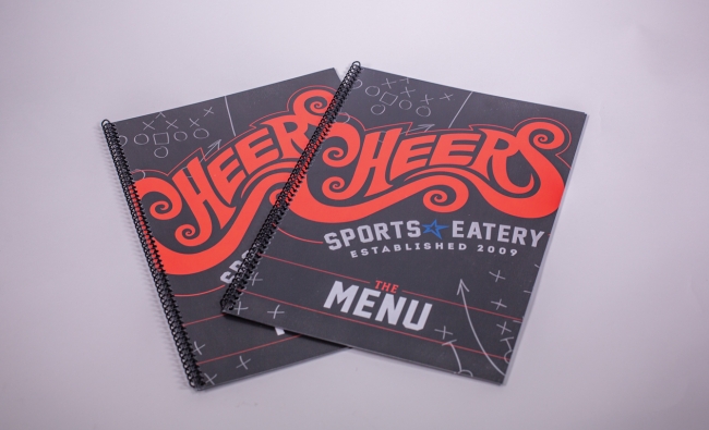 Cheers Spiral Bound Menu